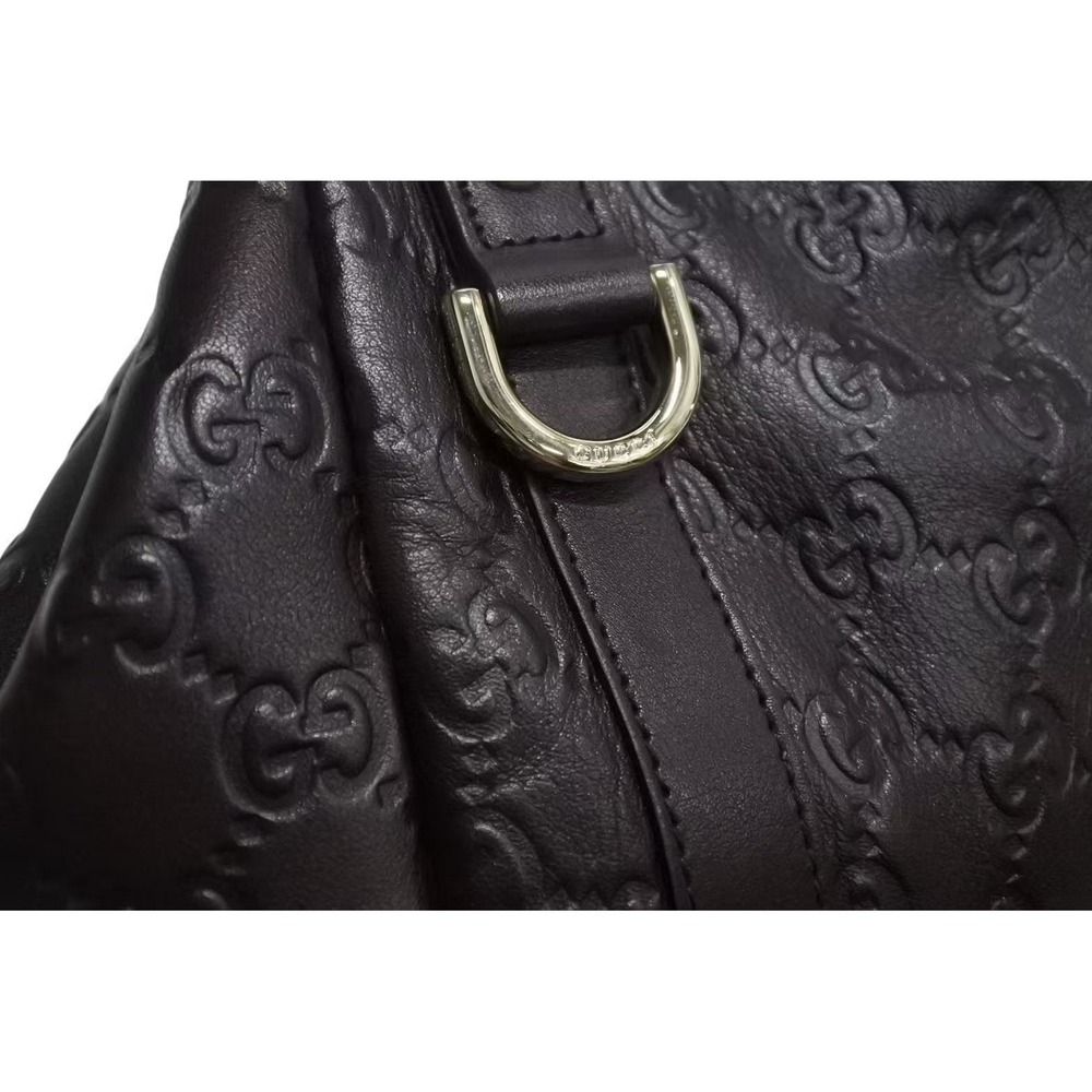 Gucci ssima GG Leather Tote Abbey Brown Bag - Picture 6 of 9